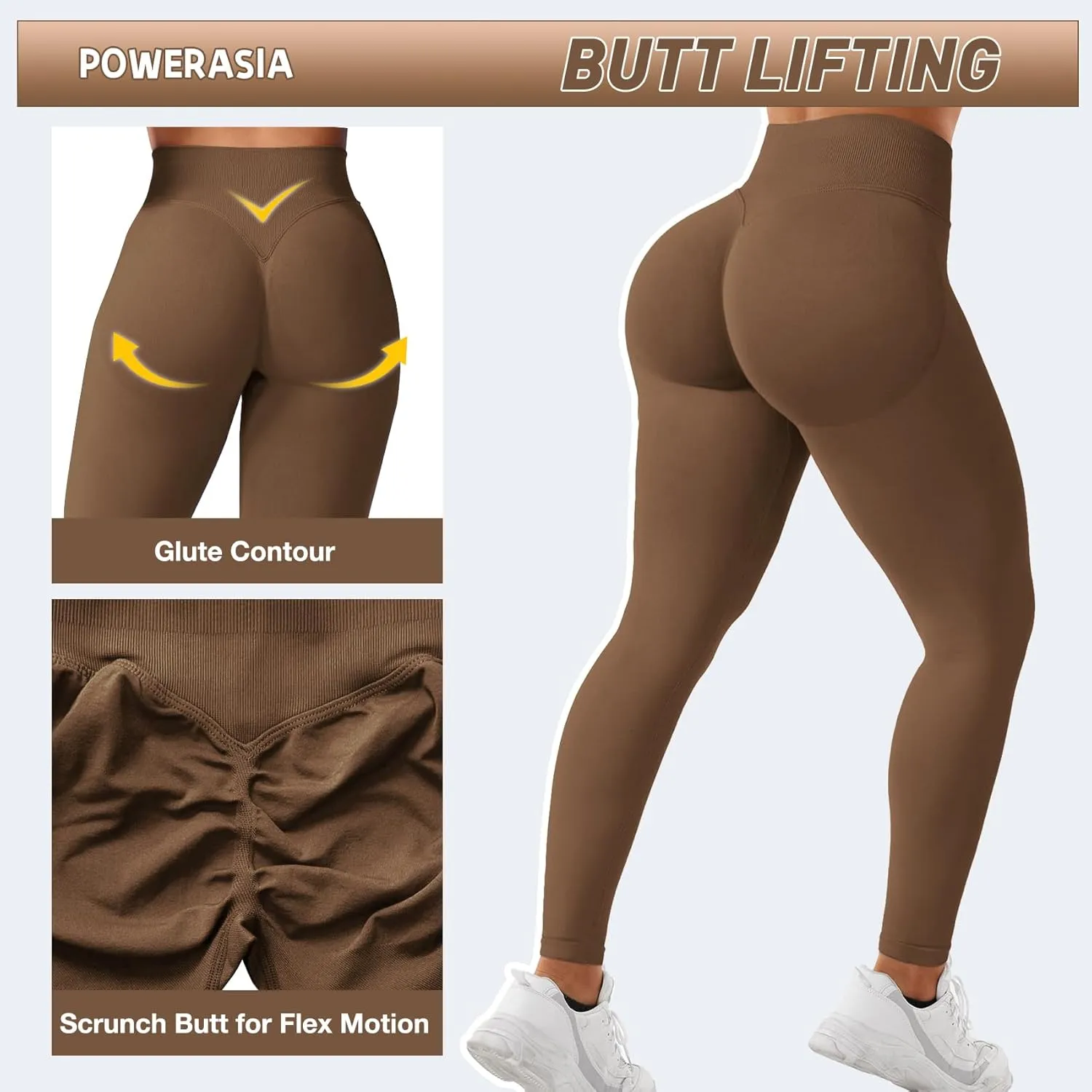 Impact Hidden Scrunch Butt Leggings for Women Mid Low Waist Gym Workout Legging Tummy Control Booty Lifting Yoga Pants