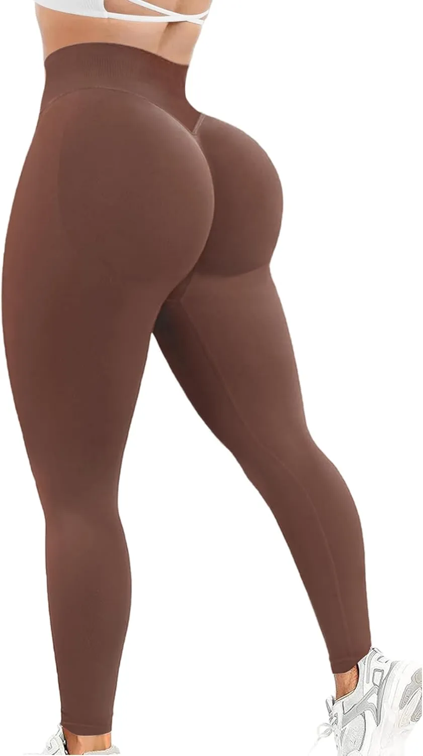 Impact Hidden Scrunch Butt Leggings for Women Mid Low Waist Gym Workout Legging Tummy Control Booty Lifting Yoga Pants