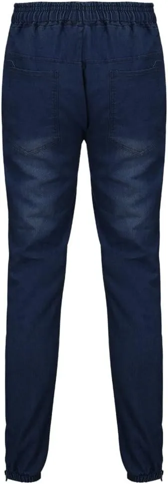 Jeans for Men Relaxed Fit Trousers Pure Colour Jean with Zipper Pocket Jean Trouser Solid Fashion Loose Wide Men's