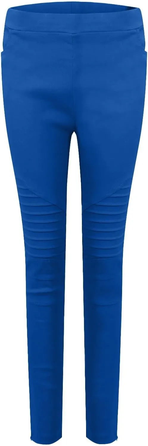 Jeggings for Women High Waist Tummy Control Pull On Jeans,Stretch Skinny Stripe Zipper Jeans Leggings with Pockets