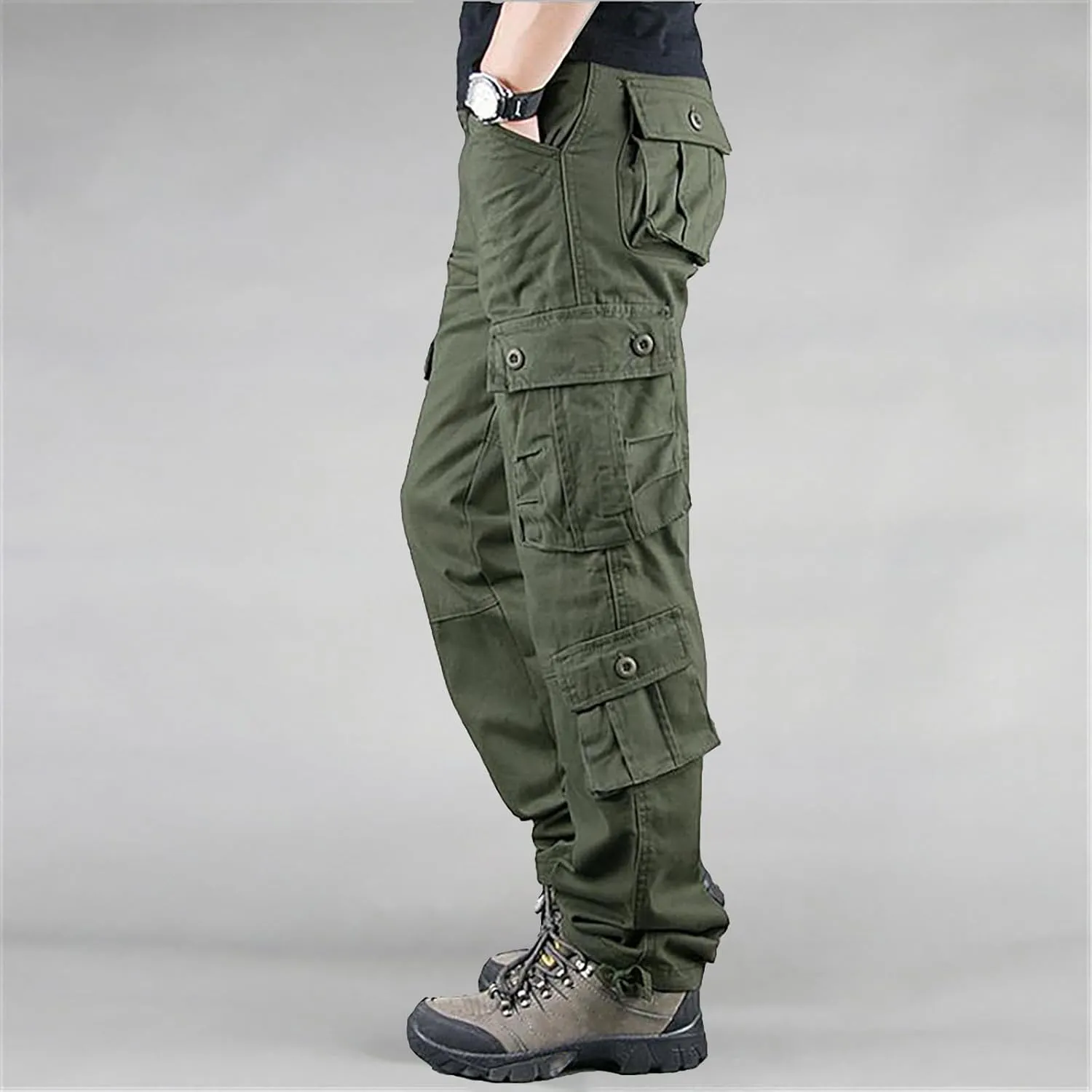 Joggers for Men Quick Dry Hiking Outdoor Workout Tactical Utility Sweatpants with Zipper Pockets
