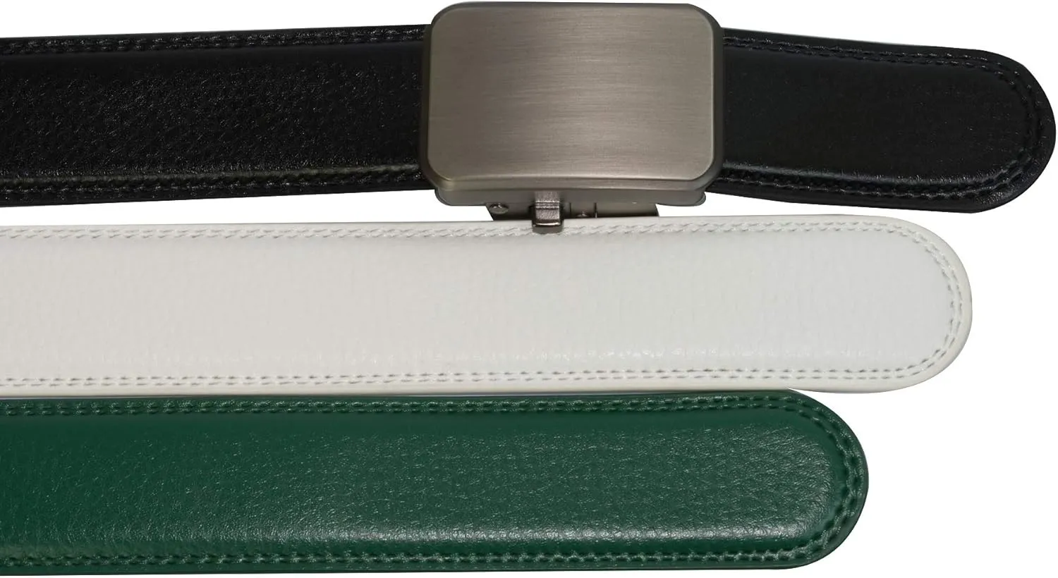 Joseph Elliott Belts Men's Genuine Leather Ratchet Adjustable Golf Belt, College Inspired Colors, 3 Golf Belt Set