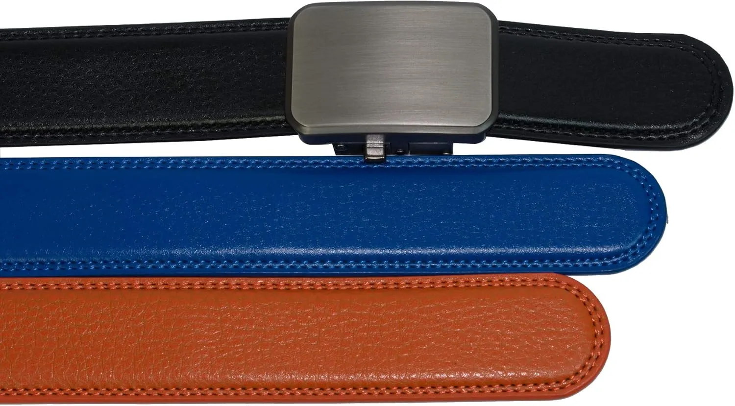 Joseph Elliott Belts Men's Genuine Leather Ratchet Adjustable Golf Belt, College Inspired Colors, 3 Golf Belt Set