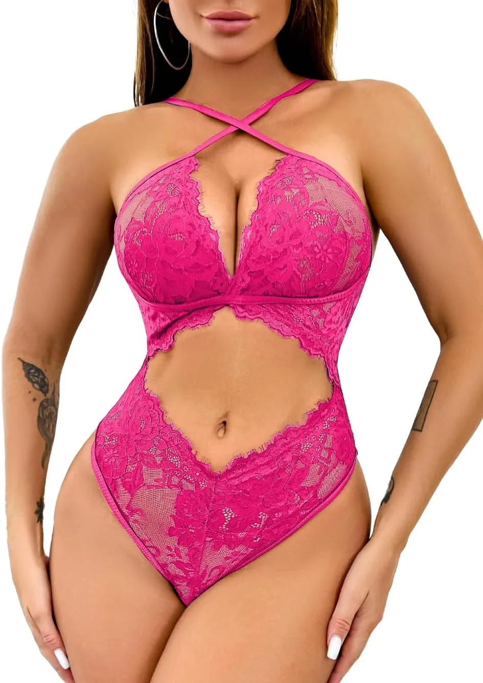 Lace Cutout Bodysuit, Sexy Lingerie For Women, Bridal Wedding Night, Teddy Floral Bride Exotic Sheer Mesh