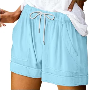 LCMTWX Womens Shorts Sports High-Waist Women's Casual Shorts Loose Pants Casual Fashion Pants Womens Shorts Denim Shorts