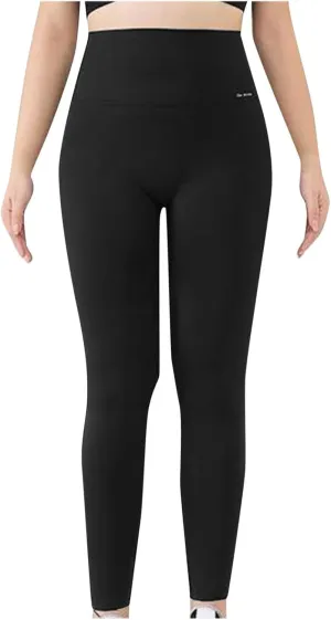 Leggings for Women,High Waist Yoga Pants Women Solid Color Tummy Control Stretchy Pants for Pilates Exercise