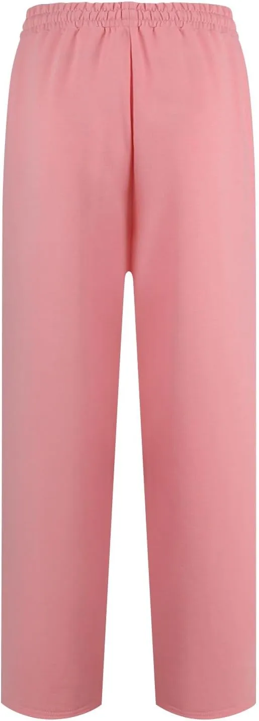 Lightweight Wide Leg Sweatpants Women 2025 Trendy Interior Drawstring High Waist Sweat Pants Baggy Lounge Jogger Pants