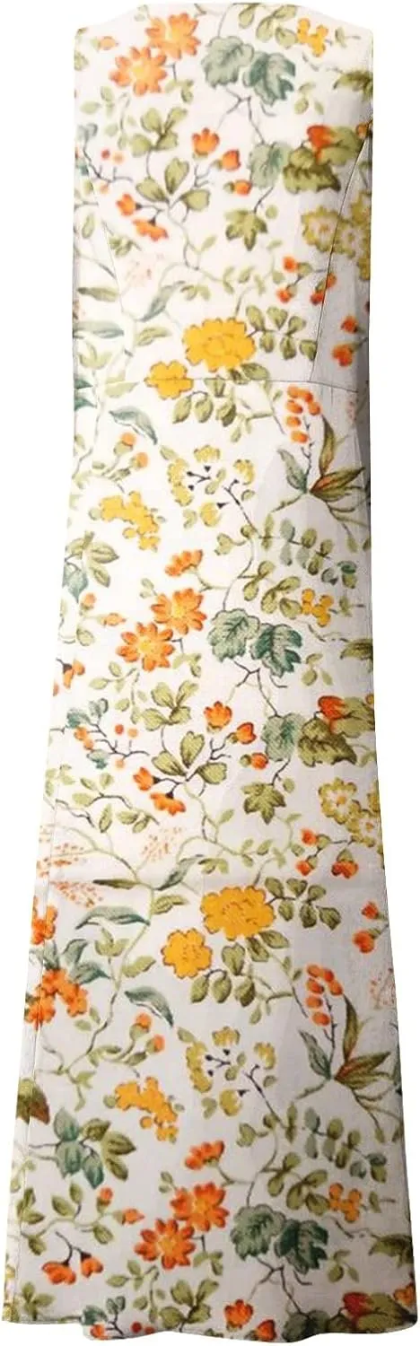 Linen Dresses for Women 2025 Vacation Plus Size Sleeveless Floral Maxi Dress Boho Tropical Beach Sundress with Pocket