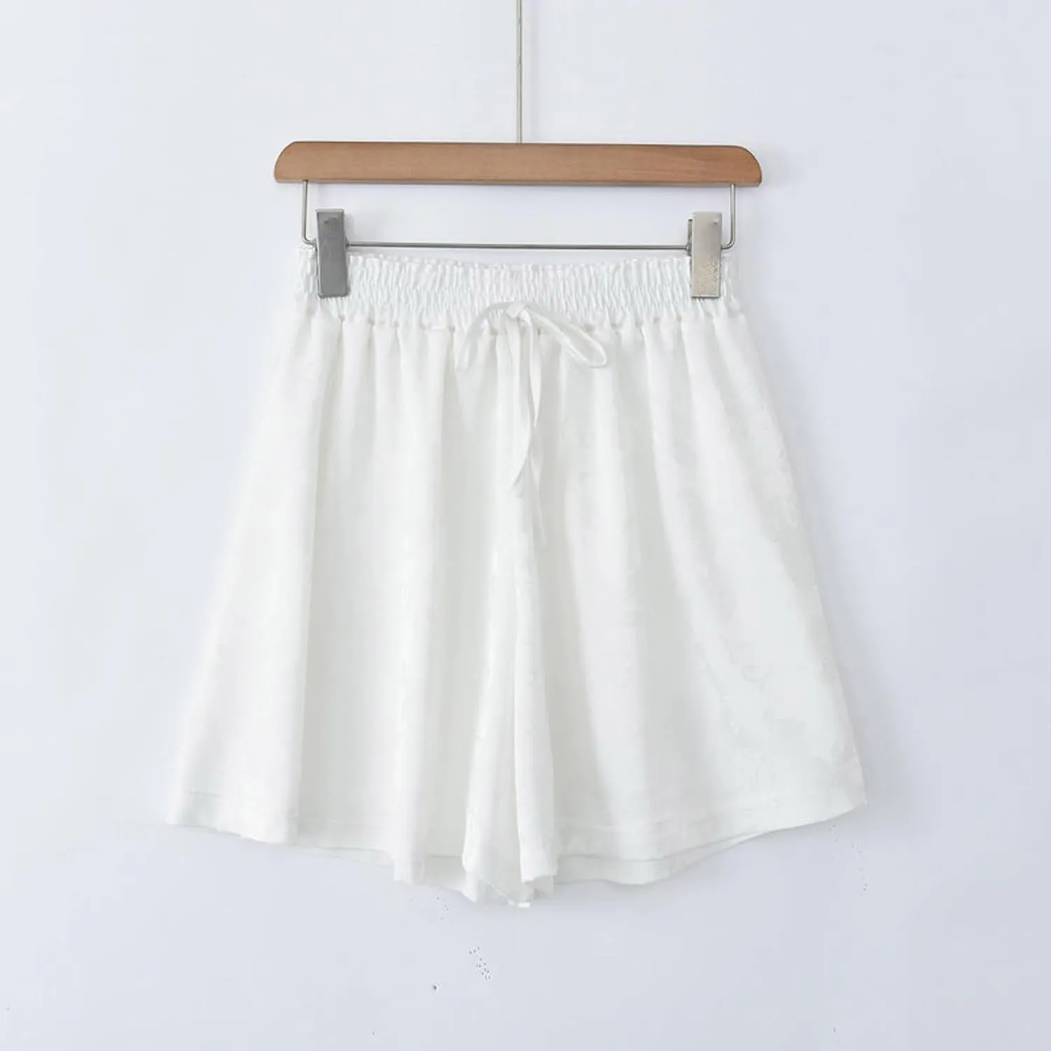 Linen Shorts for Women Elastic High Waisted Summer Running Shorts Lounge Lightweight Beach Vacation Pants