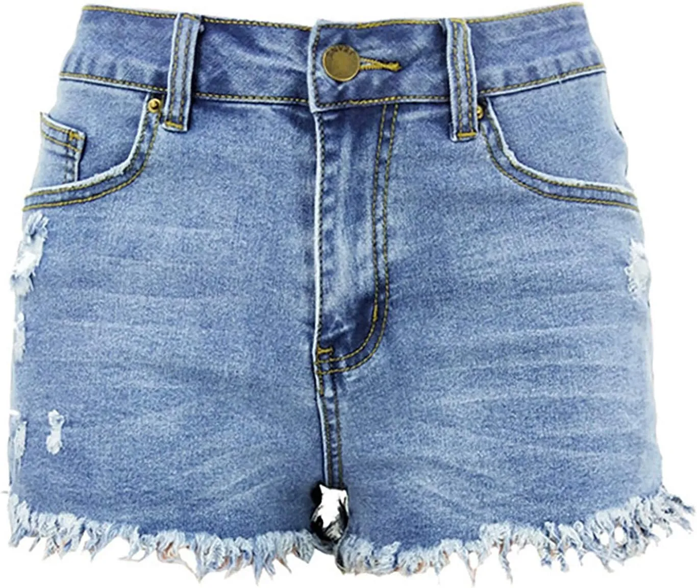 LIXIAO Women's High Waisted Ripped Stretchy Denim Hot Short Summer Jean Shorts Women Denim Shorts