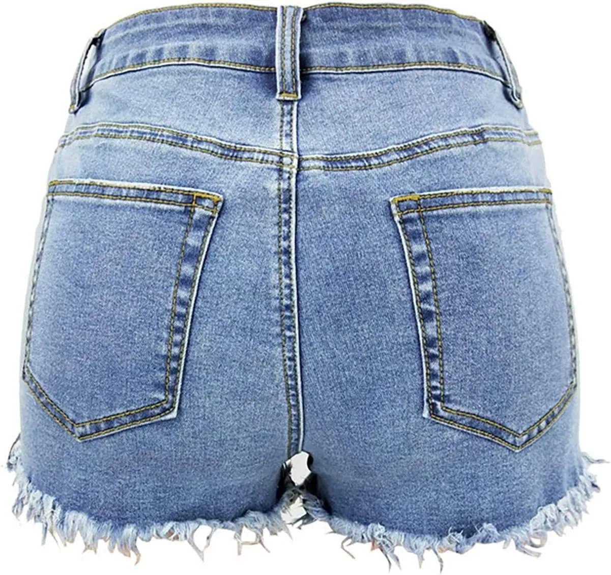 LIXIAO Women's High Waisted Ripped Stretchy Denim Hot Short Summer Jean Shorts Women Denim Shorts
