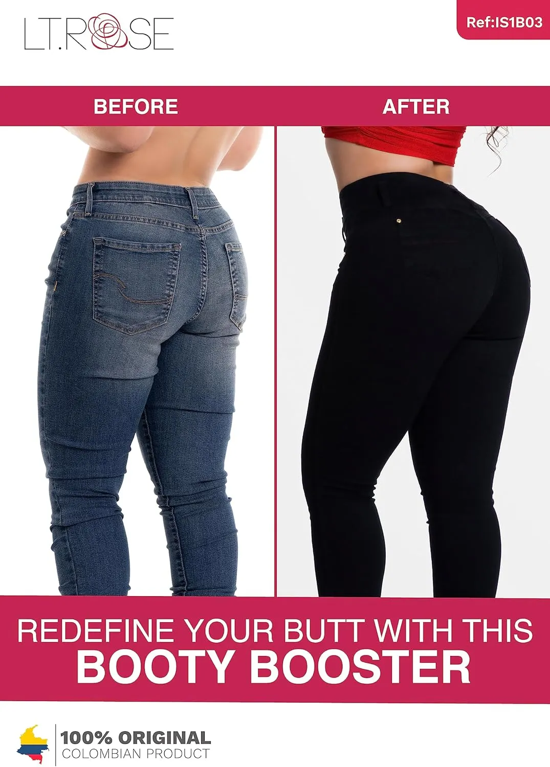 LT.ROSE High Waisted Colombian Jeans | Pantalones Colombianos Levanta Cola | Butt Lifting Jeans for Women
