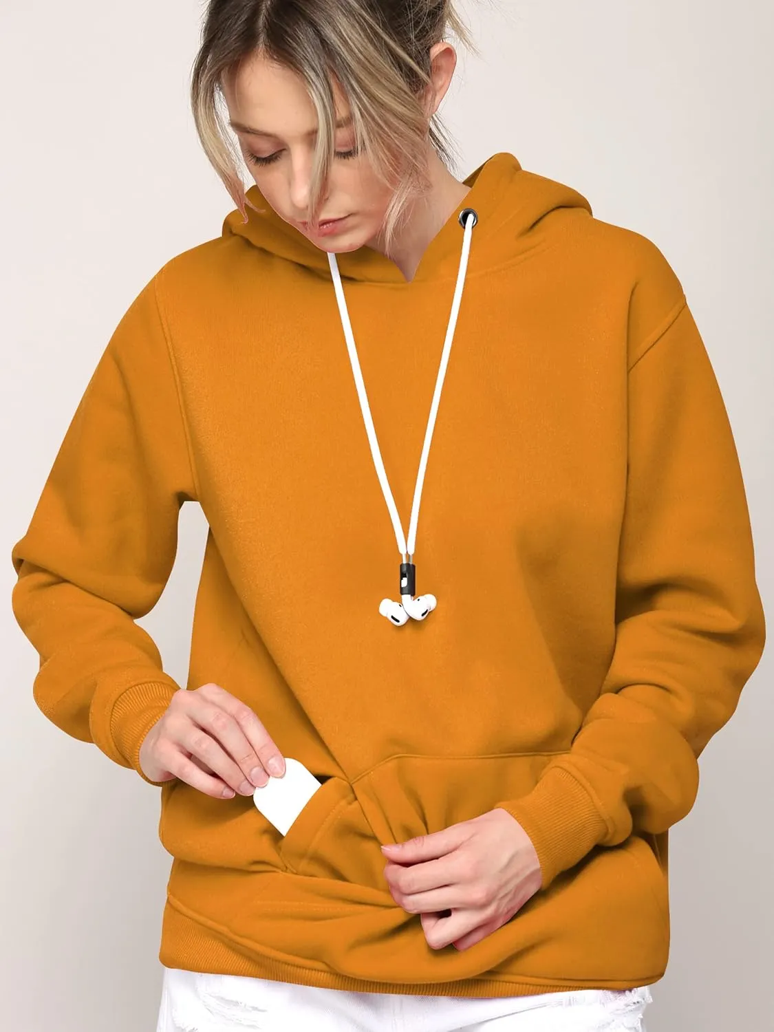 Made By Johnny Women's Active Casual Zip-up Hoodie Jacket Long Sleeve Comfortable Lightweight Sweatshirt