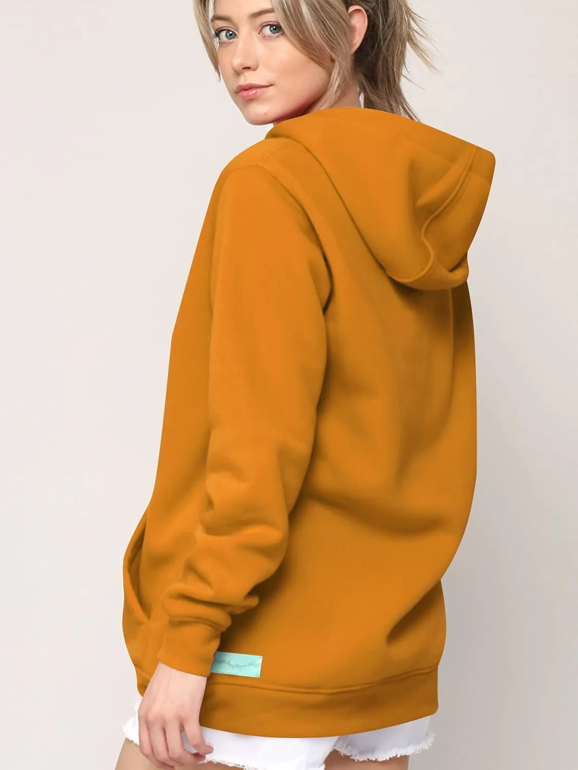 Made By Johnny Women's Active Casual Zip-up Hoodie Jacket Long Sleeve Comfortable Lightweight Sweatshirt