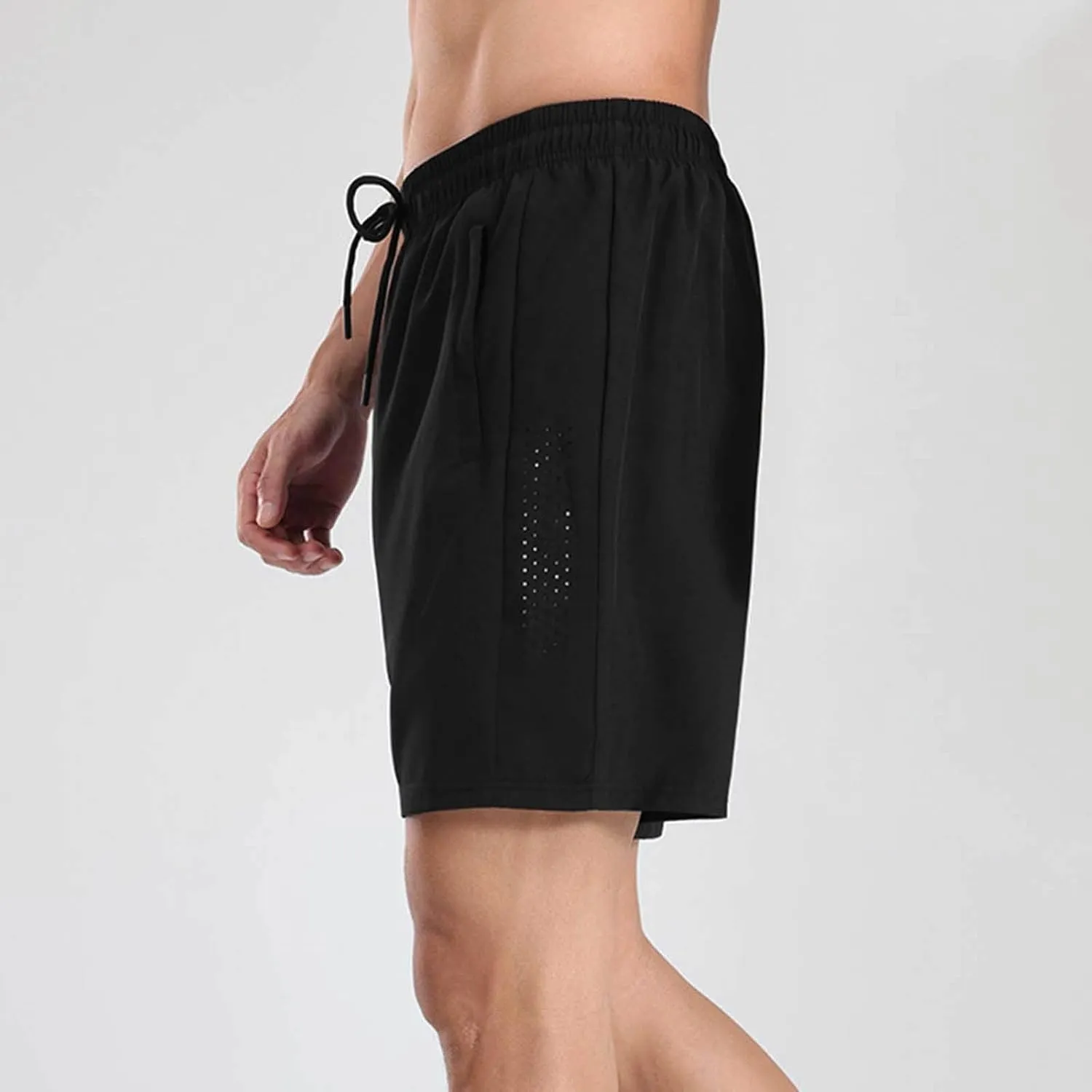 Mens Athletic Shorts Quick Dry Loose Fit Lightweighgt Breathable Sport Running Hiking Workout Gym Shorts with Pockets