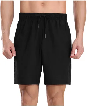 Mens Athletic Shorts Quick Dry Loose Fit Lightweighgt Breathable Sport Running Hiking Workout Gym Shorts with Pockets