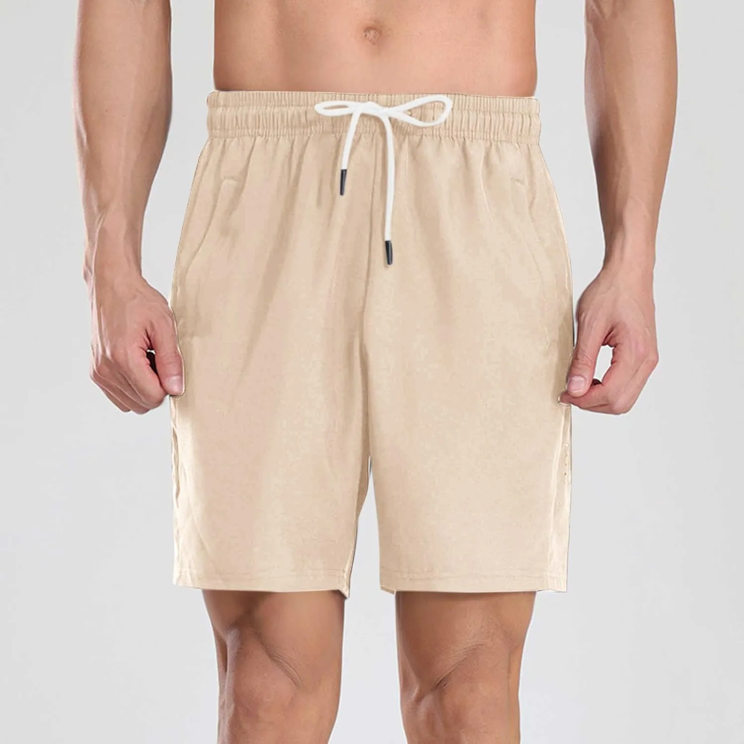 Mens Athletic Shorts Quick Dry Loose Fit Lightweighgt Breathable Sport Running Hiking Workout Gym Shorts with Pockets