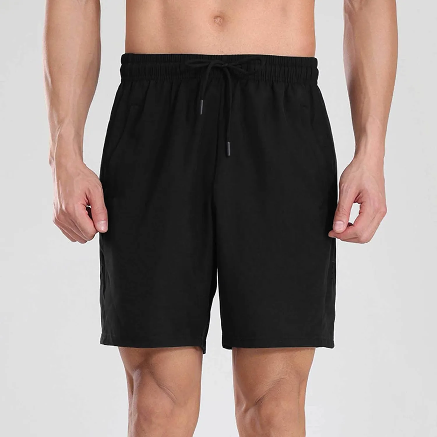 Mens Athletic Shorts Quick Dry Loose Fit Lightweighgt Breathable Sport Running Hiking Workout Gym Shorts with Pockets