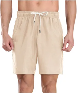Mens Athletic Shorts Quick Dry Loose Fit Lightweighgt Breathable Sport Running Hiking Workout Gym Shorts with Pockets