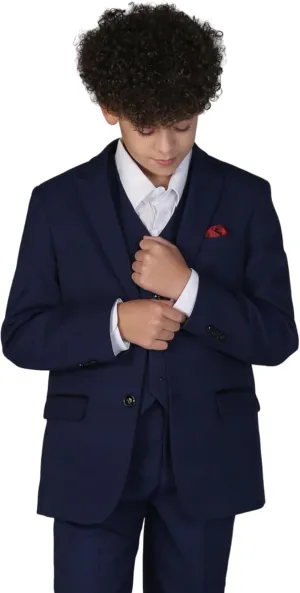 Mens Boys Plaid Check Suit Tailored Fit Classic Retro Formal Wedding Father and Son Set