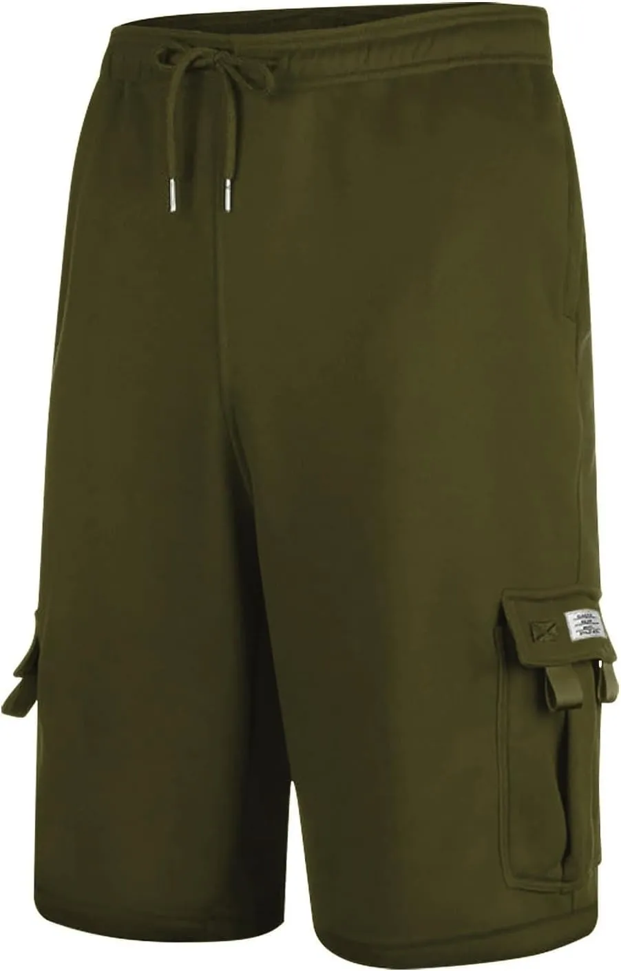 Mens Shorts Chino Drawstring Active Elastic Waist Relaxed Short with Pockets