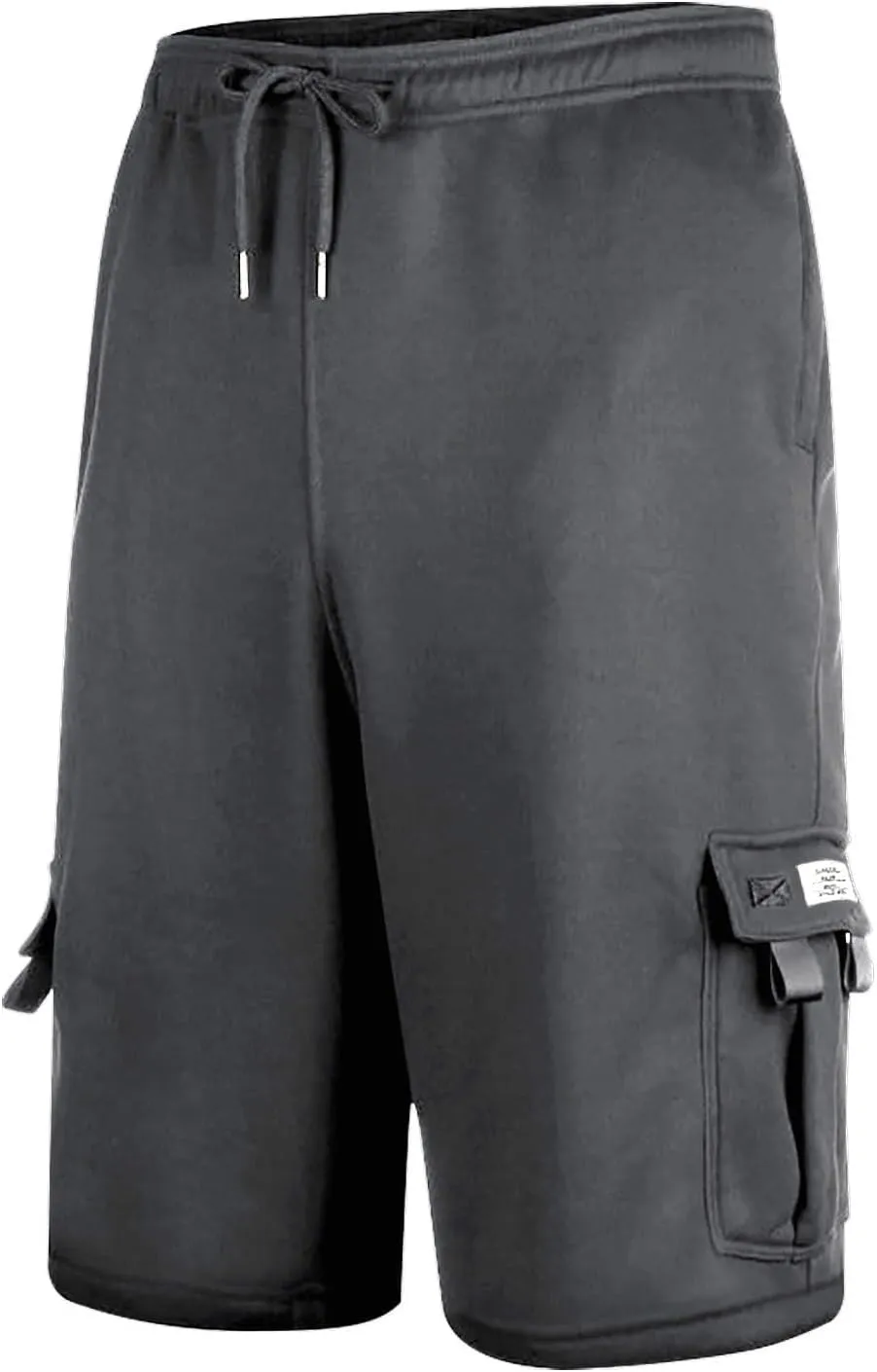 Mens Shorts Chino Drawstring Active Elastic Waist Relaxed Short with Pockets