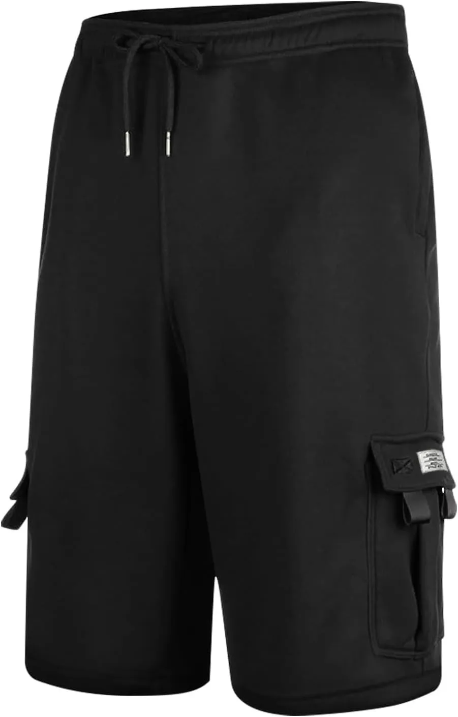 Mens Shorts Chino Drawstring Active Elastic Waist Relaxed Short with Pockets