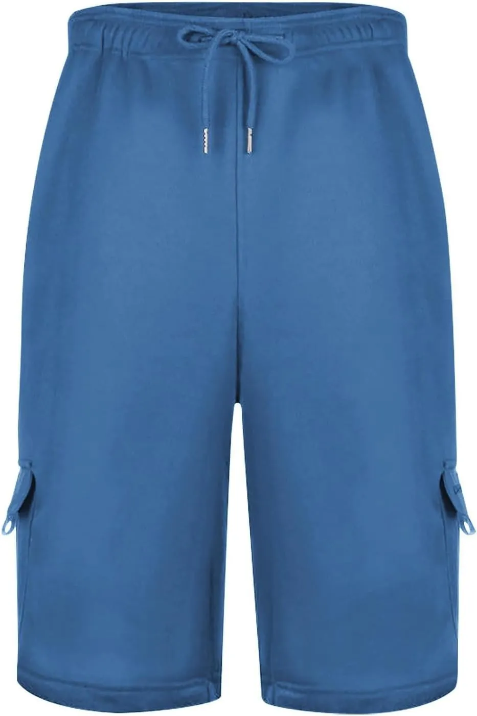 Mens Shorts Chino Drawstring Active Elastic Waist Relaxed Short with Pockets