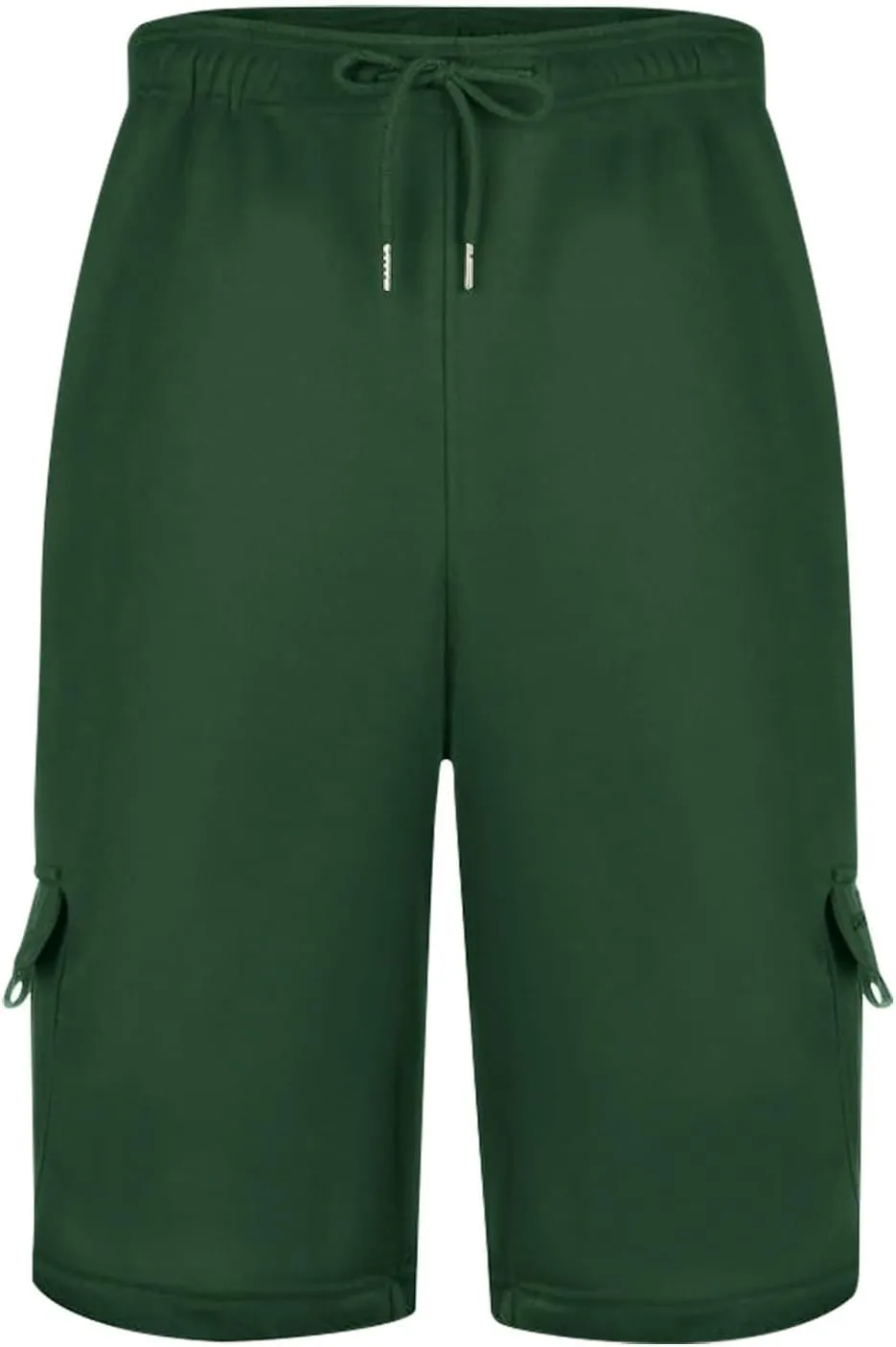 Mens Shorts Chino Drawstring Active Elastic Waist Relaxed Short with Pockets