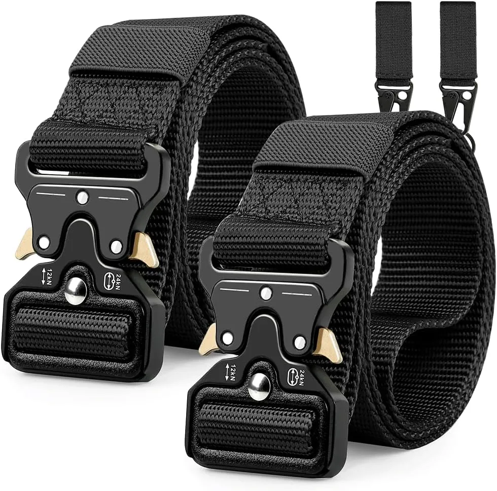 Military Belt, Men Tactical Belt with Quick Release Metal Buckle Ideal for military training and outdoor, police belts