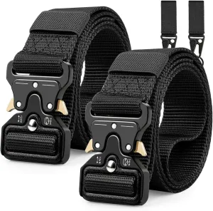 Military Belt, Men Tactical Belt with Quick Release Metal Buckle Ideal for military training and outdoor, police belts