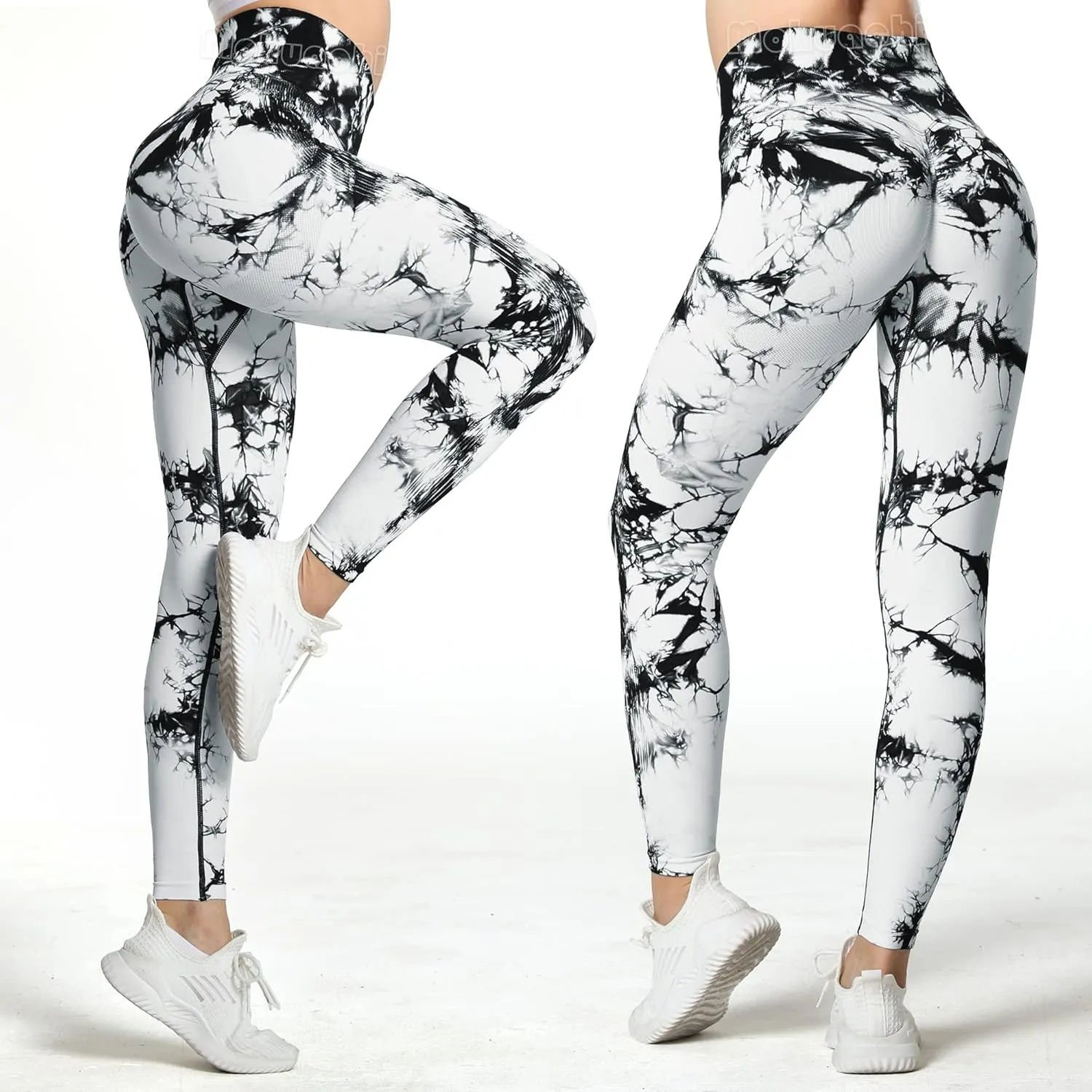MOHUACHI Women Scrunch Butt Lifting Leggings for Women Seamless High Waisted Workout Yoga Pants Gym Booty Tights