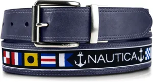 Nautica Men's Reversible Leather Belt | 2-in-1 | Classic | Everyday | Business | Work | Dress | Casual | Metal Buckle