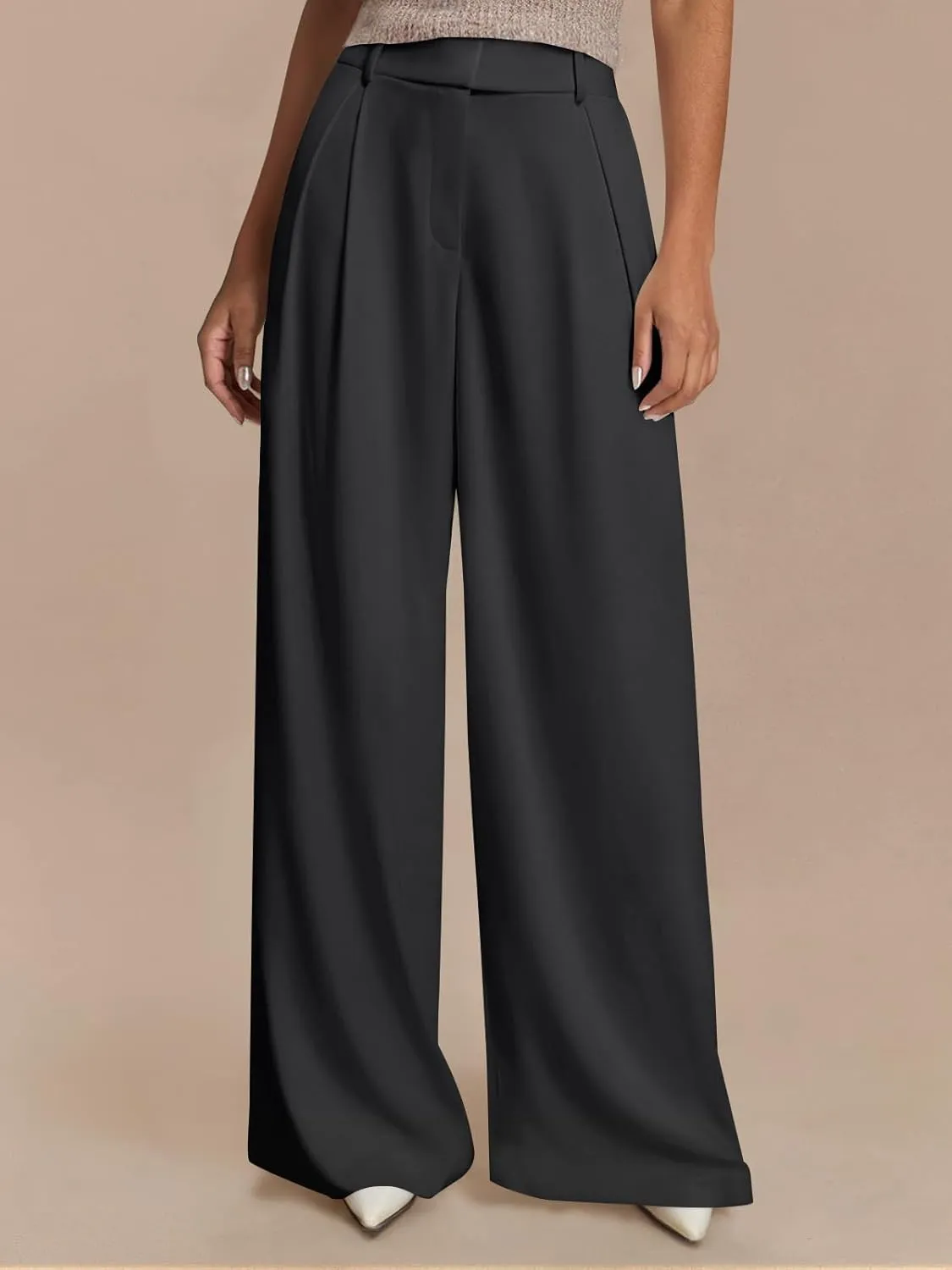 NIMIN High Waisted Dressy Pants for Women Straight Leg Business Casual Work Trousers Office Slacks with Pockets