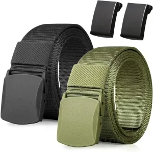Nylon Belt, Men Military Tactical Breathable Belts, fast through the airport security, Metal Buckle Plastic Buckle