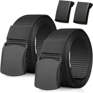 Nylon Belt, Men Military Tactical Breathable Belts, fast through the airport security, Metal Buckle Plastic Buckle