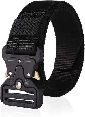 Nylon Belts for Men 1.5inch Military Tactical Belt Adjustable Slide Plastic Buckle Web Canvas Belt Outdoor