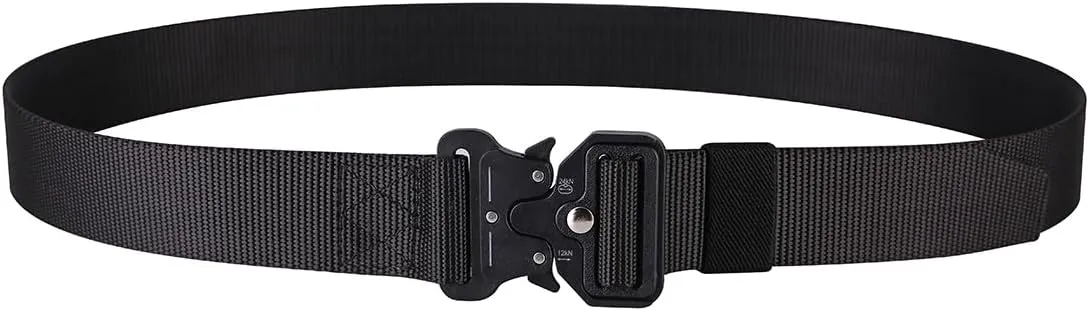 Nylon Belts for Men 1.5inch Military Tactical Belt Adjustable Slide Plastic Buckle Web Canvas Belt Outdoor