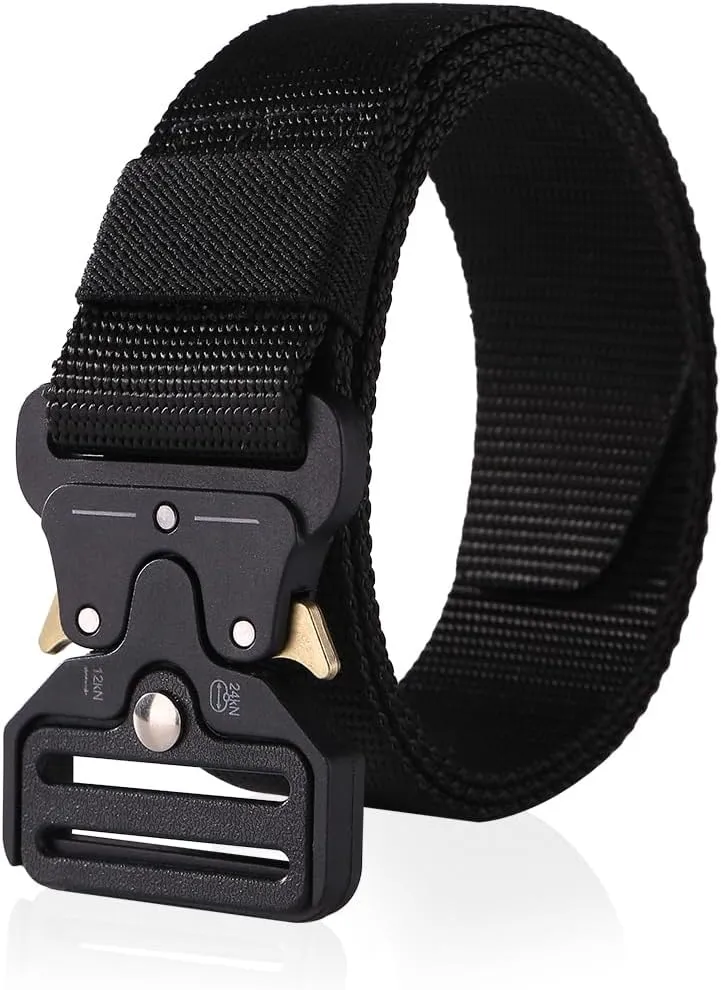 Nylon Belts for Men 1.5inch Military Tactical Belt Adjustable Slide Plastic Buckle Web Canvas Belt Outdoor