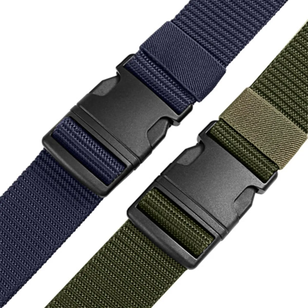 Nylon Belts for Men 1.5inch Military Tactical Belt Adjustable Slide Plastic Buckle Web Canvas Belt Outdoor