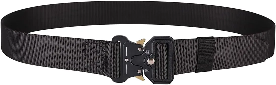 Nylon Belts for Men 1.5inch Military Tactical Belt Adjustable Slide Plastic Buckle Web Canvas Belt Outdoor