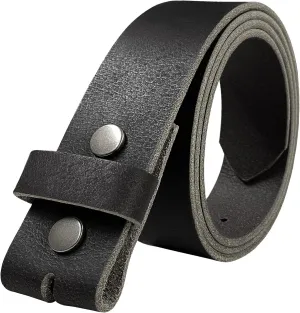 One Piece Full Grain Buffalo/Oil Tanned Leather Replacement Belt Strap or Belt with Buckle 1-1/2" (38mm) wide