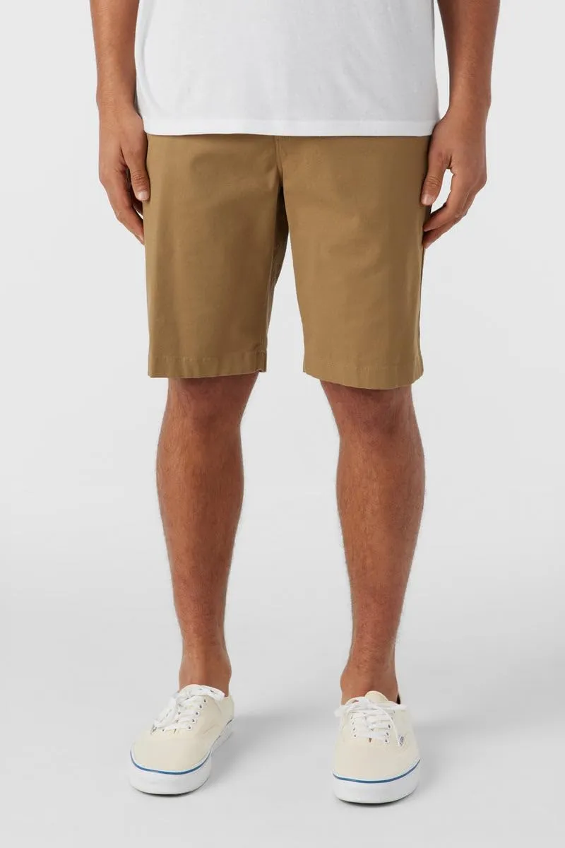 O'NEILL Men's Khaki 20-Inch Outseam Quick Dry Jay Stretch Chino Shorts - Classic Bermuda Shorts for Men