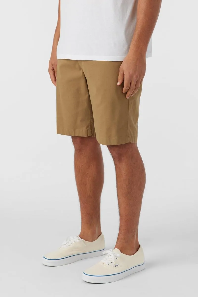 O'NEILL Men's Khaki 20-Inch Outseam Quick Dry Jay Stretch Chino Shorts - Classic Bermuda Shorts for Men