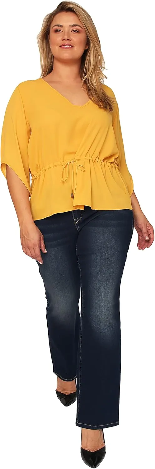 Plus Size Women's Midrise Skinny Flare Jeans