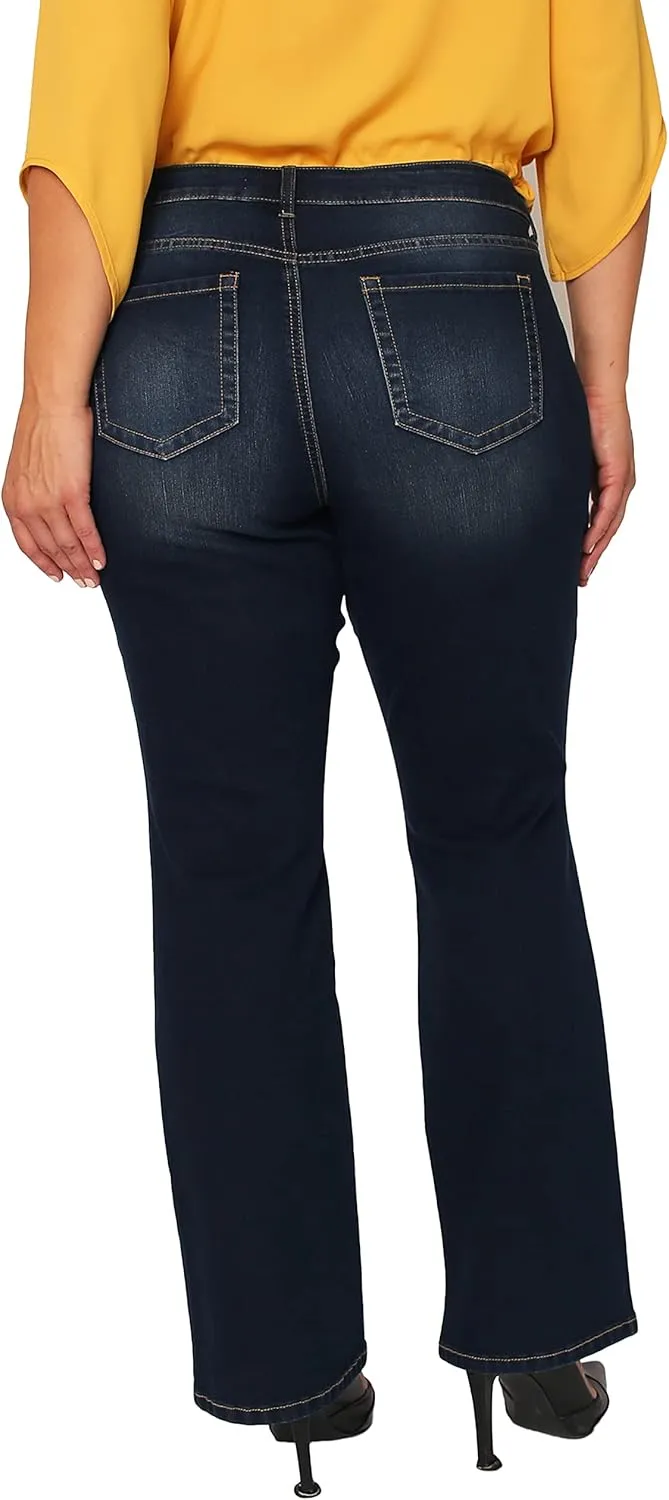 Plus Size Women's Midrise Skinny Flare Jeans