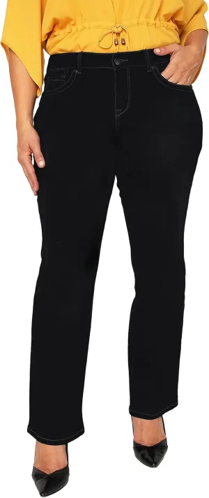 Plus Size Women's Midrise Skinny Flare Jeans