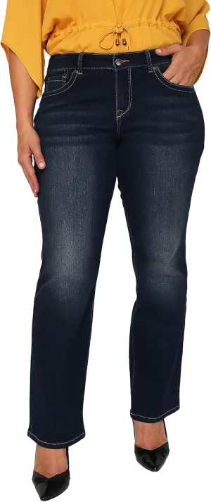 Plus Size Women's Midrise Skinny Flare Jeans