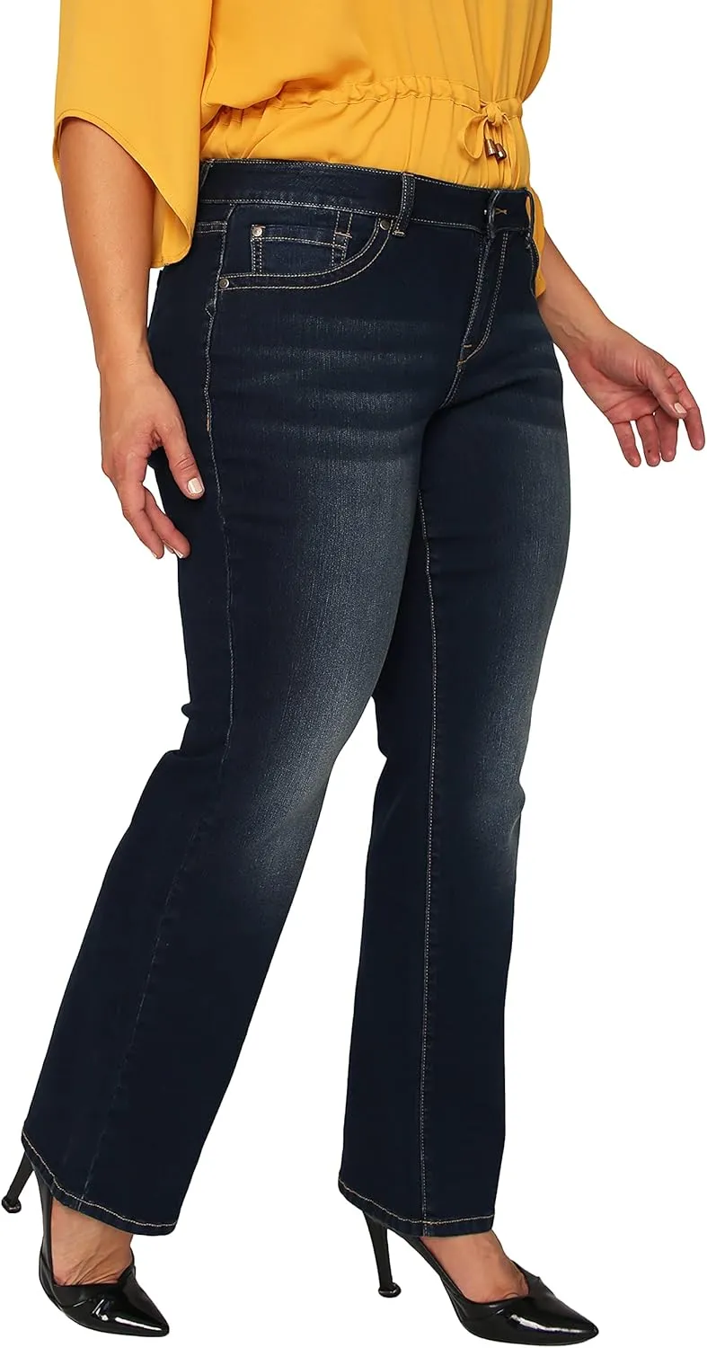 Plus Size Women's Midrise Skinny Flare Jeans
