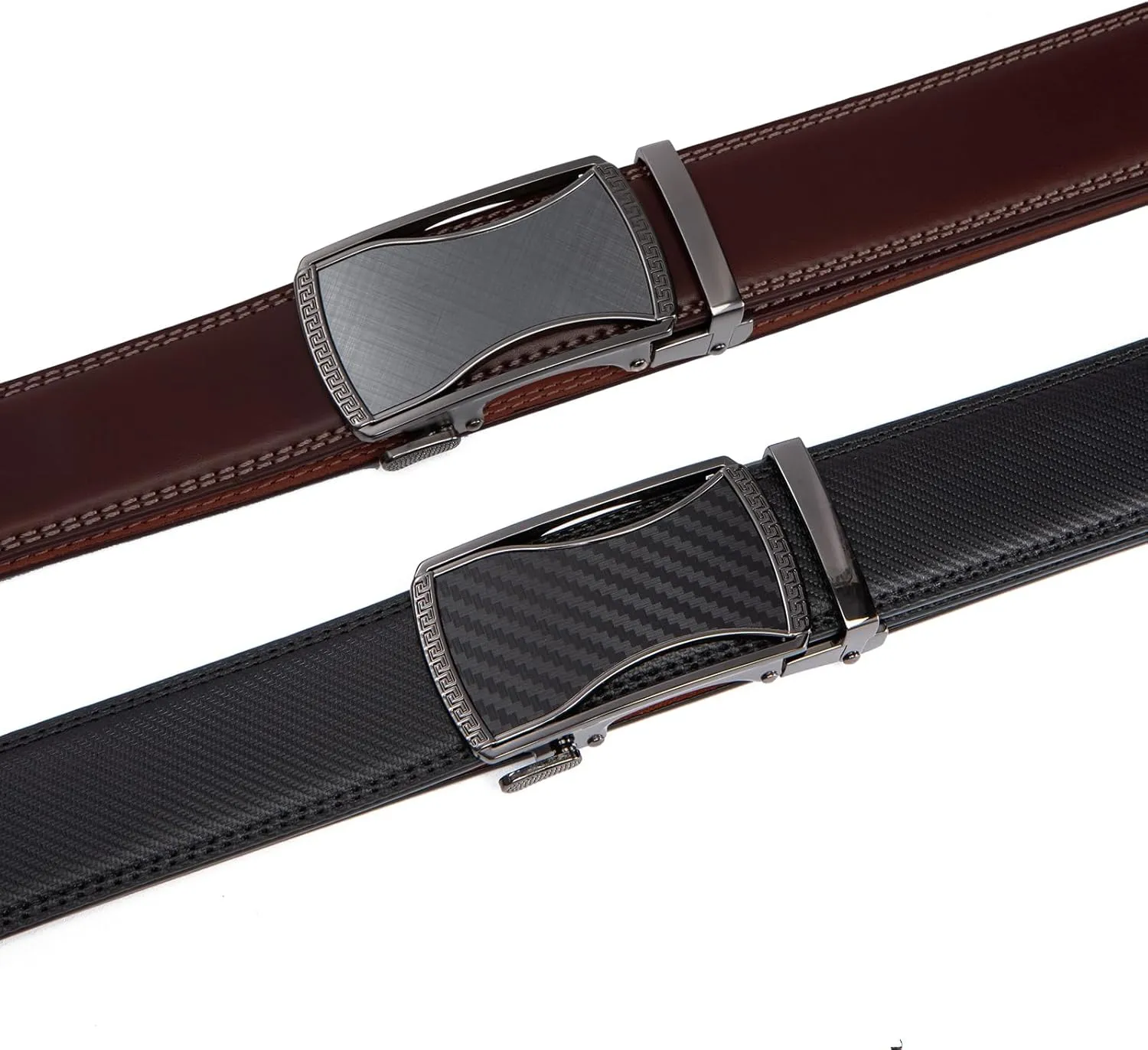 Ratchet Belts for Men 2 Pack - Mens Belt Leather with 35mm in Gift Set Box